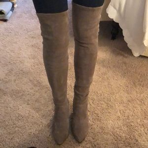 Over the knee suede boots!